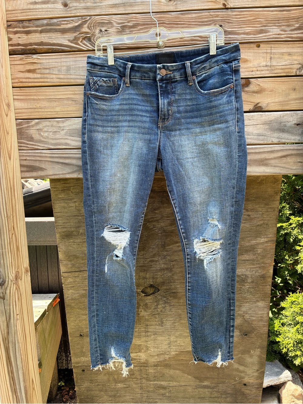 Buckle Black Fit 53 Ankle Skinny Distressed Jeans Size 30 x 27